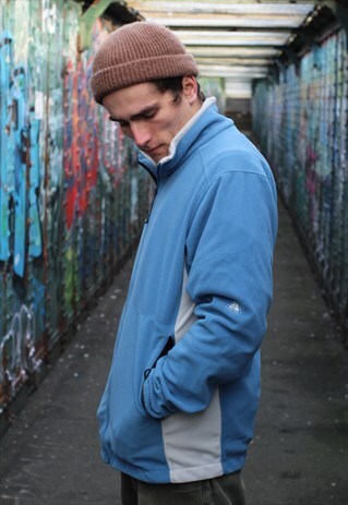 VINTAGE 00S NIKE ACG FLEECE ZIP UP JACKET BLUE