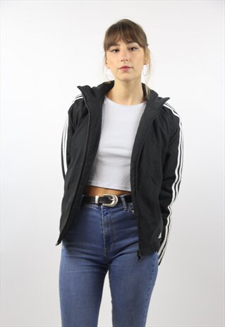 VINTAGE ADIDAS BLACK PADDED 90S JACKET