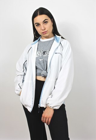 90'S RETRO WHITE FESTIVAL TRACK JACKET
