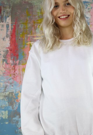 SWEATSHIRT IN CLEAN WHITE