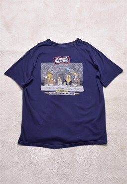 Vintage Weird Fish Starling Wars Navy Print T Shirt