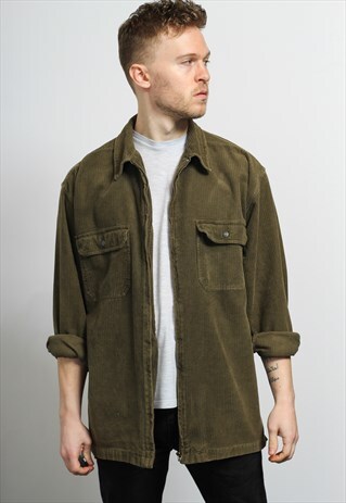 VINTAGE CORDUROY SHIRT GREEN