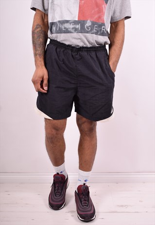 ADIDAS MENS VINTAGE SHORTS W38 BLACK 90'S