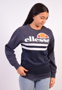 Vintage Ellesse Sweatshirt Jumper Blue