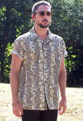 VINTAGE 80S HAWAIIAN USA SHIRT - LARGE - FESTIVAL
