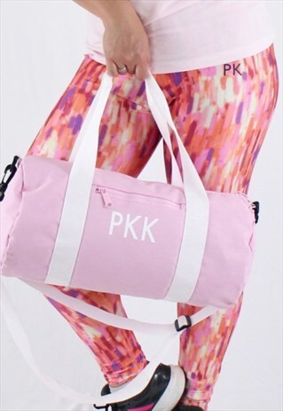 PEGGY & SAM PERSONALISED MINI BARREL GYM BAG PINK