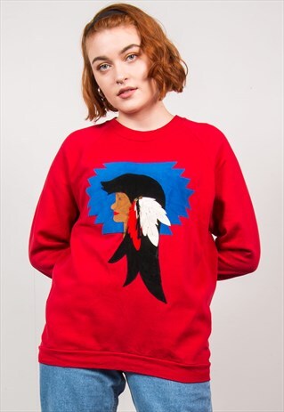 VINTAGE 90'S NATIVE AMERICAN SWEATSHIRT