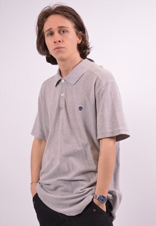 VINTAGE TIMBERLAND POLO SHIRT GREY