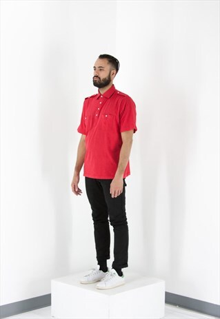 ON SALE SHORT SLEEVE RED POLO / VINTAGE BOLD POLO