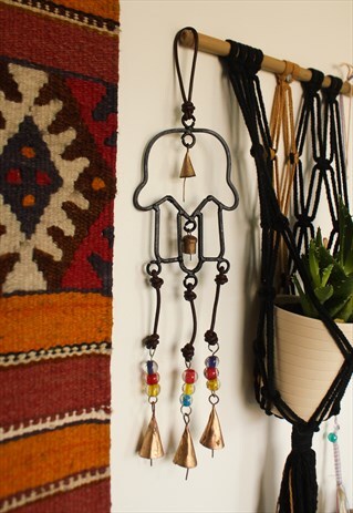 FAIRTRADE RECYCLED BRASS HAMSA CHIME