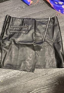 Faux leather punk quirky skirt size 12