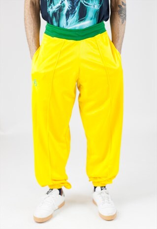 VINTAGE 90S YELLOW TRACKSUIT BOTTOMS