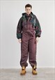 VINTAGE 80S RODEO PURPLE GRAPHIC WINTER FULL SKI SUIT UNISEX