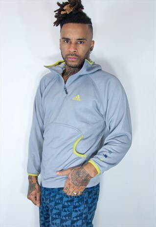 VINTAGE ADIDAS HOODIE GREY