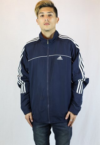 MENS VINTAGE ADIDAS JACKET LARGE FESTIVAL WINDBREAKER 90'S