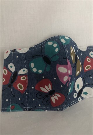 BUTTERFLY LIGHTWEIGHT DENIM FACE COVERING