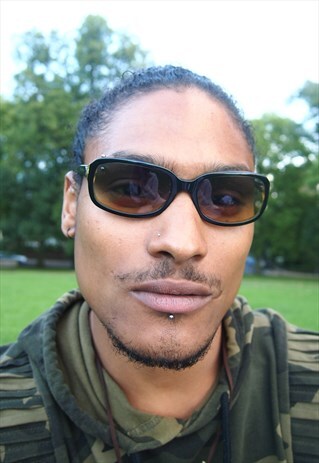 OMBRE BROWN LENS GREEN FRAME SUNGLASSES