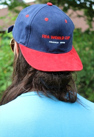 VINTAGE 90S FRANCE WORLD CUP '98 FOOTBALL CAP HAT - RARE