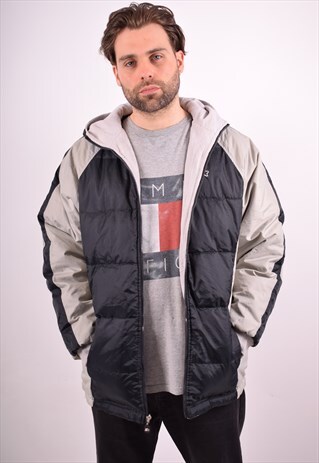 STARTER MENS VINTAGE REVERSIBLE PADDED JACKET MEDIUM BLACK 9