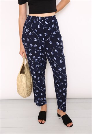 VINTAGE 90S BOHO FESTIVAL LOOSE PRINT TROUSERS
