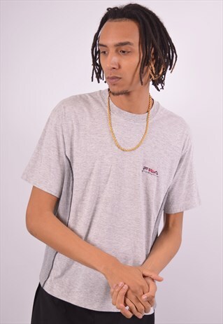 VINTAGE FILA T-SHIRT TOP GREY