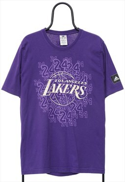 Vintage Adidas NBA LA Lakers Graphic Purple TShirt Womens