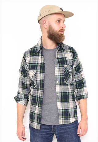 VINTAGE WOOLRICH GREEN CHECK SHIRT