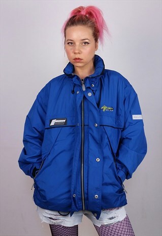 IGUANA VINTAGE 90'S UNISEX ALL-WEATHER WINDBREAKER JACKET