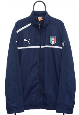 Vintage Puma Italy FIGC Navy Windbreaker Jacket Womens