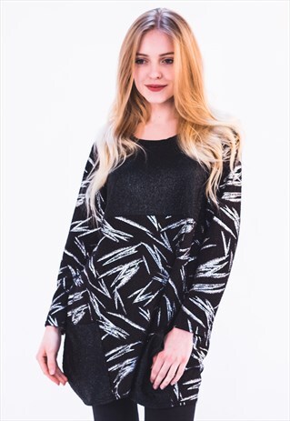 LEAVES PRINT JUMPER TOP (SLIVER)