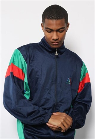 VINTAGE LE COQ SPORTIF LOGO TRACK JACKET NAVY BLUE