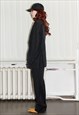 90'S VINTAGE CLASSY PROM QUEEN PINSTRIPE SUIT IN BLACK