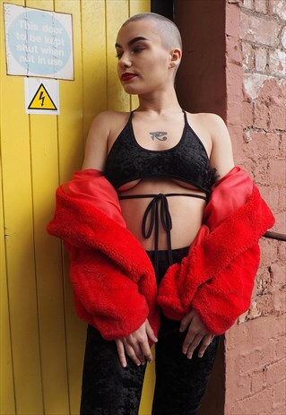 PUSSYCAT BLACK VELVET UNDERBOOB TOP