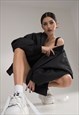 OVERSIZE BOMBER JACKETIN BLACK