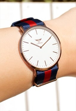 Super Slim Rose Gold Loop Strap Watch