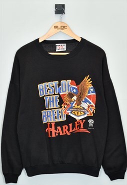 Vintage Harley Davidson Best Of Breed Sweatshirt Black XSmal
