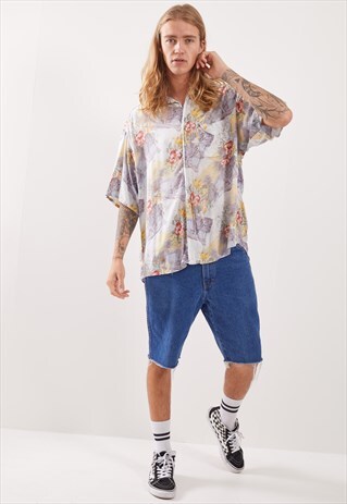 VINTAGE PATTERNED FESTIVAL SHORT SLEEVE SHIRT