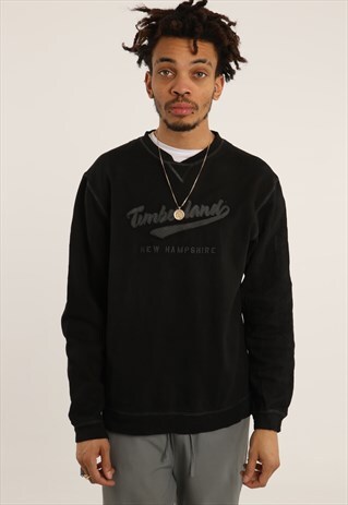 VINTAGE TIMBERLAND EMBROIDERED SPELL OUT SWEATSHIRT