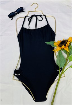 Vintage 90's Halter Neck Backless Swimsuit