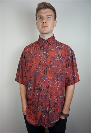 PURE SILK PATTERNED SHIRT