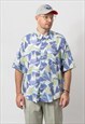 Vintage 90's summer shirt in geometric pattern top