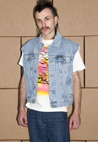 VINTAGE 80S CARRERA BLUE AGE WAISTCOAT