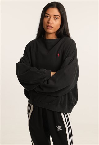 VINTAGE RALPH LAUREN EMBROIDERED LOGO SWEATSHIRT