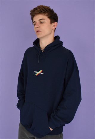 G&G UNISEX NAVY ORIGINAL MULTI LINES HOOD
