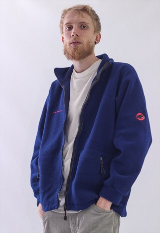 VINTAGE MENS MAMMUT FLEECE LOGO FULL ZIP JACKET