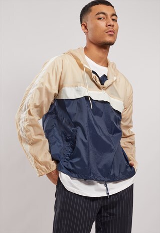 VINTAGE 1/4 ZIP WINDBREAKER JACKET