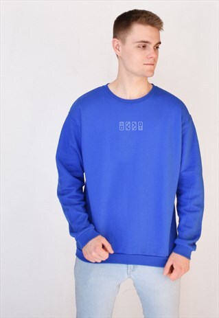 BLUE DOMINO (WHITE) SWEATSHIRT