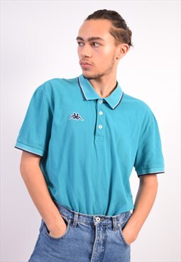 Vintage Kappa Polo Shirt Turquoise