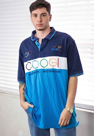 VINTAGE COOGI SHIRT BIG LOGO 90S X 14.4