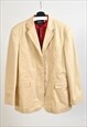 Vintage 00s cotton blazer jacket in beige